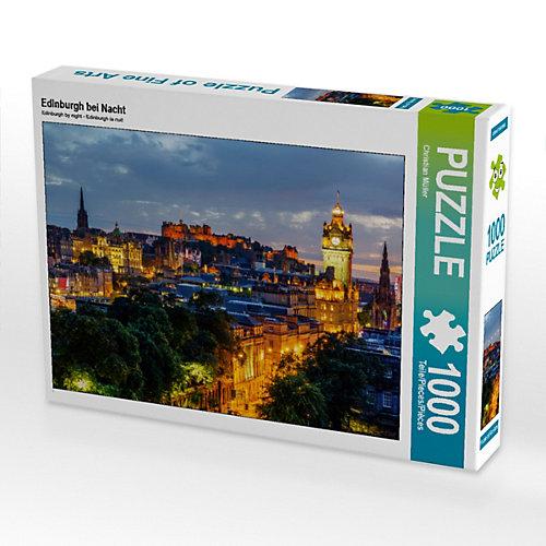Puzzle CALVENDO Puzzle Edinburgh bei Nacht - 1000 Teile Foto-Puzzle glückliche Stunden Kinder