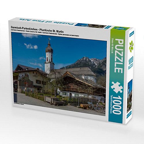 Puzzle CALVENDO Puzzle Garmisch-Partenkirchen - Pfarrkirche St. Martin - 1000 Teile Foto-Puzzle glückliche Stunden Kinder