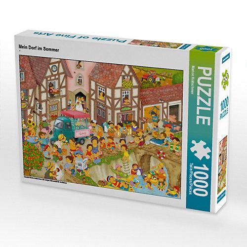 Puzzle CALVENDO Puzzle Mein Dorf im Sommer - 1000 Teile Foto-Puzzle glückliche Stunden Kinder