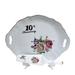 Red Barrel Studio® 10Th Anniversary Floral Cake Stand Porcelain China in Black/White | 1 H x 15 W in | Wayfair 36102D1F915545C4BA1A6833CC6CDEE2