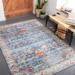 Pink 108 x 0.08 in Area Rug - Langley Street® Fleckenstein Oriental Blue/Area Rug Polyester | 108 W x 0.08 D in | Wayfair