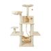 Armarkat 69" Real Wood Cat Tree Manufactured Wood in Brown/White | 69 H x 48 W x 22 D in | Wayfair A6901