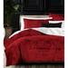 The Tailor's Bed Glamour Velvet Coverlet Set Polyester/Polyfill/Microfiber in Red | Super Queen Coverlet + 2 Shams | Wayfair CPP-GLA-RD-CV-SQ