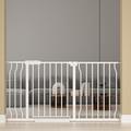 HOOEN Extra Wide Baby Gates 48-53 Inch Indoor Child Gate for Kid or Pet Dogs Walk Through Pressure Mounted Baby Gate for Doorway Stairs Living Room