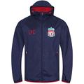 Liverpool FC Official Gift Mens Shower Jacket Windbreaker Peaked Hood Navy XXL