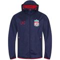 Liverpool FC Official Gift Mens Shower Jacket Windbreaker Peaked Hood Navy 3XL