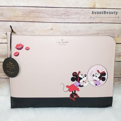 Kate Spade Bags | Kate Spade Minnie Mouse Beige Black Laptop Case | Color: Black/Cream | Size: Os