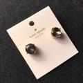 Kate Spade Jewelry | Kate Spade Black Stud Earrings | Color: Black/Gold | Size: Os