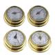 geneic 4 Inches 4 PCS/set Thermometer Hygrometer Barometer Watches Clock Copper Shell Zirconium Marine for Weather Station