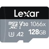 Lexar 128GB Professional 1066x UHS-I microSDXC Memory Card with SD Adapter (SILVE LMS1066128G-BNANU