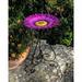 Fleur De Lis Living Agnese Metal Colorful BirdBath Metal in Indigo | 24 H x 15 W x 15 D in | Wayfair 5C35FF325DC144628A9EB87B1A36D9B6