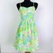 Lilly Pulitzer Dresses | Euc Lilly Pulitzer Elephant Ears Ollie Dress 0 | Color: Green/Pink | Size: 0