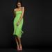 J. Crew Dresses | J. Crew Green Silk Chiffon Strapless Dress Size 10 | Color: Green | Size: 10p