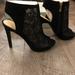 Jessica Simpson Shoes | Fits Like Size 6| Black Lace Stiletto Heels | Color: Black | Size: 5.5