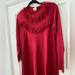 Kate Spade Dresses | Kate Spade Fringe Sweater Dress Nwt Long Sleeve Wool Burgundy Red | Color: Red | Size: S