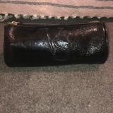 Victoria's Secret Bags | Faux Leather Mini Cosmetic Bag | Color: Black/Tan | Size: Os