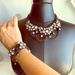 J. Crew Jewelry | J Crew Gunmetal And Crystal Necklace And Bracelet | Color: Black/Silver | Size: Os