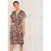 J. Crew Dresses | J Crew Leopard Print Satin Crepe Wrap Dress | Color: Brown | Size: Xs