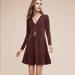 Anthropologie Dresses | Anthro Dolan Left Coast Burgundy V-Neck Dress | Color: Red | Size: Xxs