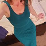 Nine West Dresses | 4/$10 Green/Teal Nine West Stretch Woven Lined Tank Dres | Color: Blue/Green | Size: S