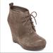 Jessica Simpson Shoes | Jessica Simpson Taupe Wedge Booties | Color: Gray | Size: 8