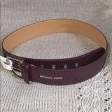 Michael Kors Accessories | Nwt Mk Genuine Burgundy Leather Belt | Color: Red | Size: Small / Medium