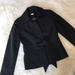 J. Crew Jackets & Coats | J. Crew Herringbone Wool Tie-Front Blazer, Black | Color: Black | Size: 0