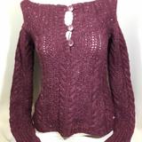 American Eagle Outfitters Sweaters | American Eagle Maroon Off Shoulder Sweater M | Color: Red | Size: M