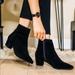 Anthropologie Shoes | Genuine Distressed Suede Studs Western Ankle Boots | Color: Black | Size: Various