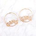 Urban Outfitters Jewelry | 2 Left Girl Gang Gold Hoops / Hoop Earrings | Color: Gold/Yellow | Size: Os