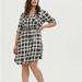 Torrid Dresses | Black & Ivory Plaid Challis Zip Front Shirt Dress | Color: Black/White | Size: 1x