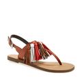 Rebecca Minkoff Shoes | Leather Multicolor Fringe Tassels Thong Sandals | Color: Red/Tan | Size: Various