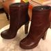 Nine West Shoes | Brown Leather Bootie | Color: Brown | Size: 9