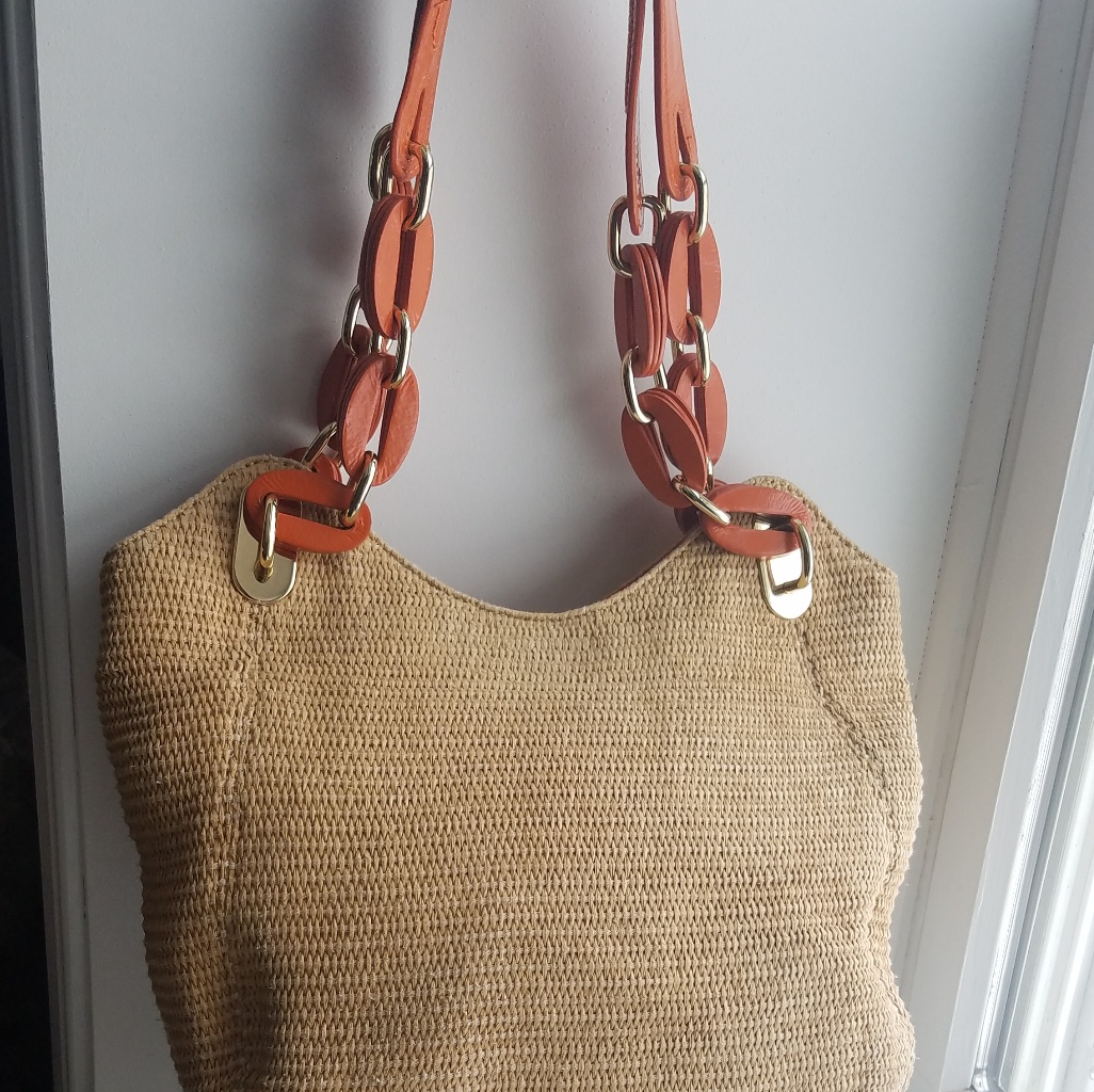 Michael Kors Bags | 100% Authentic Michael Kors Handbag Shoulder | Color: Cream/Orange | Size: Os