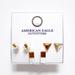 American Eagle Outfitters Jewelry | New American Eagle 3 Pairs Mixed Lot Triangle Gold Stud Earrings | Color: Gold/White | Size: Os