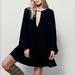 Free People Dresses | Free People Deep Neck Mini Dress In Black | Color: Black | Size: M