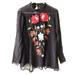 Zara Tops | Hp Zara Floral Embroidered Plumetis Blouse | Color: Black | Size: M