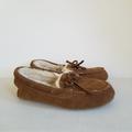 J. Crew Shoes | J. Crew Crewcuts Shearling Lodge Moccasins Slipper | Color: Brown/Cream | Size: 2b