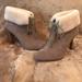 Coach Shoes | Coach Tan Suede Booties With W/ Fur Trim; Size 9.5 | Color: Tan | Size: 9.5