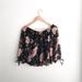 American Eagle Outfitters Tops | American Eagle Chiffon Off-The-Shoulder Top | Color: Black/Pink | Size: S