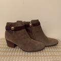 Coach Shoes | Coach Olive Green Suede Booties | Color: Brown/Green | Size: 8.5