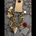 Anthropologie Jewelry | Anthropologie Two-Bracelet Charm Bracelet Nwt | Color: Gold | Size: Os