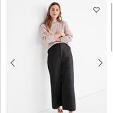 Madewell Pants & Jumpsuits | Madewell Cropped Wide Leg Herringbone Pants | Color: Black | Size: Xs