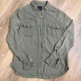 American Eagle Outfitters Tops | American Eagle Vintage Boyfriend Button Down. Xs | Color: Green | Size: Xs