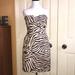 Kate Spade Dresses | Kate Spade Matilda Zebra Print Strapless Dress | Color: Brown/Cream | Size: 2