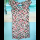 Free People Dresses | Free People Women’s Floral Design Dress | Color: Green/Pink | Size: S