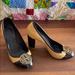 Tory Burch Shoes | Darling Tory Burch Pumps - Perfect For Autumn! | Color: Brown/Gold | Size: 8.5