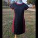 J. Crew Dresses | J Crew Black & Burgundy Color Block Dress | Color: Black/Red | Size: 4