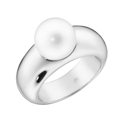 Giorgio Martello Milano - Ring mit Muschelkern-Perle, Silber 925 Ringe 1 ct Weiss Damen