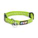Traffic Green Reflective Safety Buckle Removable Bell Kitten or Cat Collar
